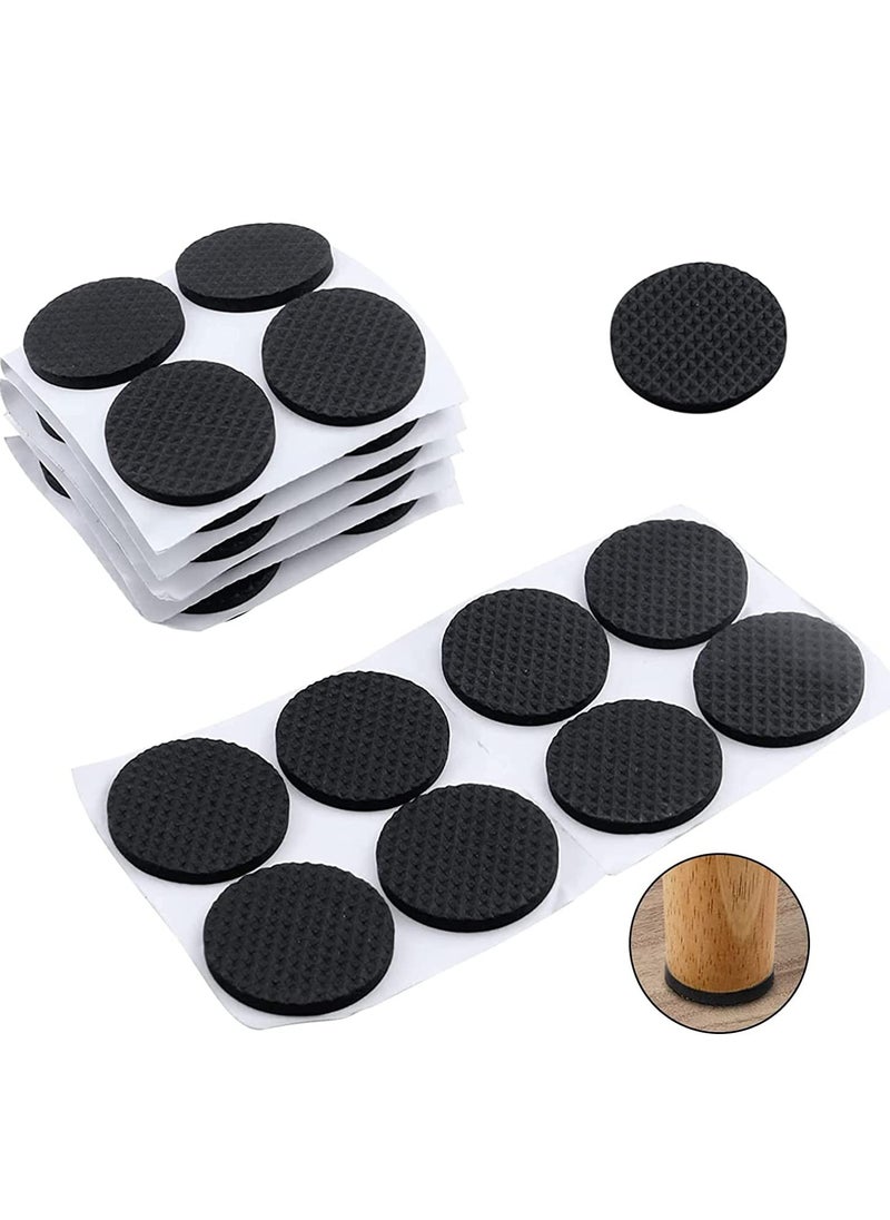 PAMEER Non-Slip Furniture Pads 30-pcs 2.7cm Premium Furniture Grippers Best Self Adhesive Rubber Feet Furniture Feet, Ideal Anti-Skid Furniture Grip Pad Floor Protectors Keep Furniture in Place 