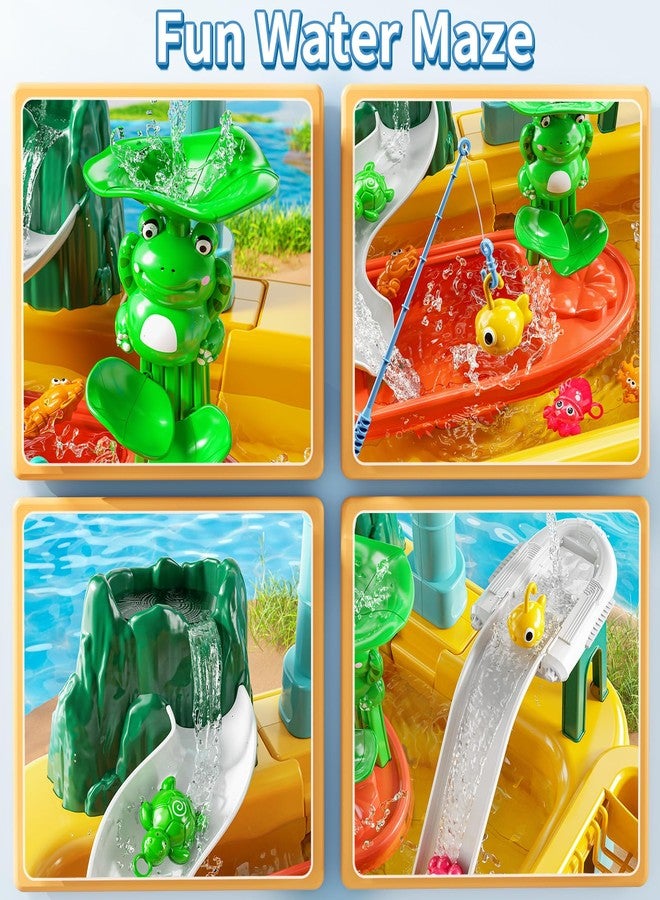 JUKUDAHU Water Table Toy for Boys Girls Aged 3 4 5 6 7 8, Kitchen Toys with Play Sink, Fishing Games, Toddler Sensory Water Play Table for Kids Ages 3-8, Summer Beach Outdoor Toys, Birthday Gifts 2+ - Image 4