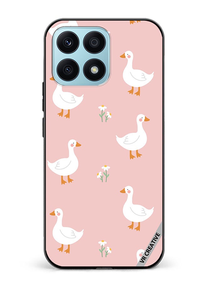 VR CREATIVE Protective Case Cover For Honor X8a Cute White Swan Goose Design Multicolour - Image 1