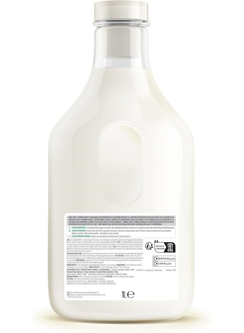 ecover Zero Fragrance & Coloring Sensitive Fabric Softener 33 Washes 1 Litre - Image 3