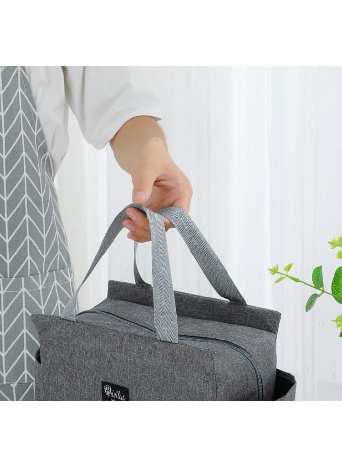 Insulated Lunch Bag Multifunctional, Large Capacity with Side Pocket  Wide Opening for Easy Packing & Cleaning  Leakproof with Handles  Hot & Cold Storage for School, Office & Travel  - Image 3