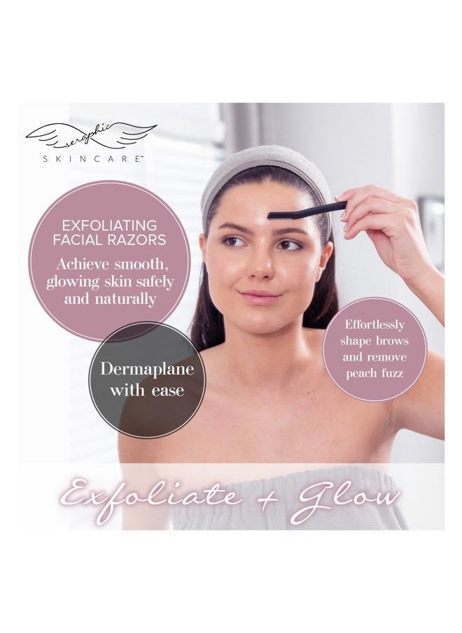 Seraphic Skincare - Seraphic Skincare Exfoliating Facial Razors (3pc) – For Eyebrows, Peach Fuzz & Exfoliation – Dermaplane Face Razor for Women – Wheat Straw & Swedish Stainless Steel Blades - Image 1