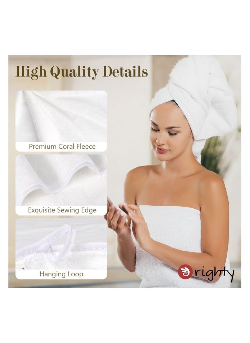 Bukela - Bath Towels 4-pack (80x160 Cm), Soft Touch White Bath Towel Set, Highly Absorbent Microfiber Body Towel, Quick Drying, Microfiber Towel for Sports, Yoga, Spa, Fitness - Image 1