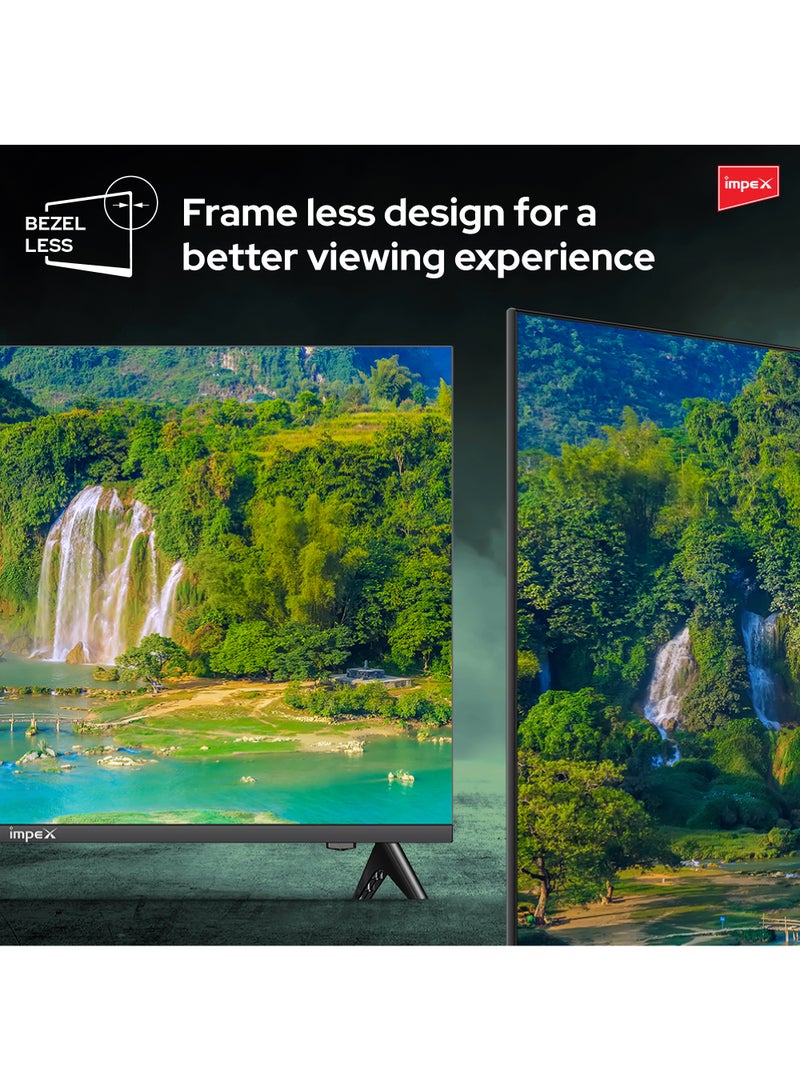 إمبكس تلفزيون LED ذكي 65 بوصة UHD 4K - أندرويد، معالج رباعي، تصميم بدون إطار، لوحة A+، واي فاي، 3 منافذ HDMI، منفذين USB، DVB-T2، RJ45، دقة 3840x2160، توفير ذكي للطاقة، ضمان سنتين - Gloria 65 UHD Smart - أسود GLORIA 65 UHD SMART أسود - Image 4
