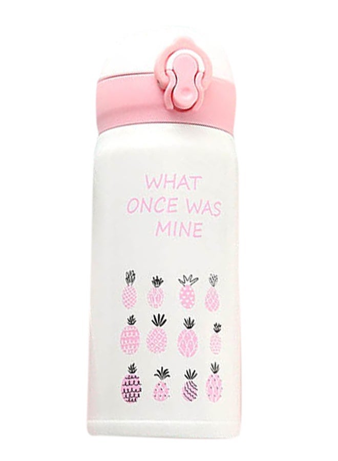 NIBEMINENT Flamingo Pattern Thermocup Bouncing Cover Water Bottle Pink/White - Image 1