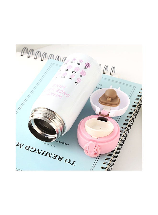 NIBEMINENT Flamingo Pattern Thermocup Bouncing Cover Water Bottle Pink/White - Image 2