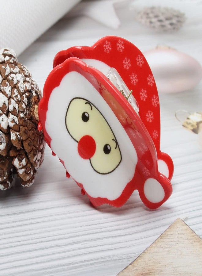 Cuizhiyu 4PK Christmas Hair Claw Clips for Women Girls Snowman Hair Claw Xmas Santa Claus Hair Clip Red Boot Hair Claws Cute Christmas Hair Accessories… - Image 3
