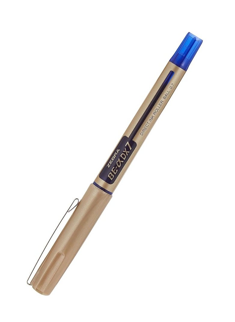 ZEBRA Zebra DX-7 Needle Point Rollerball Pen 0.7mm Tip EX-JB5 Blue (Box Of 10)  - Image 3