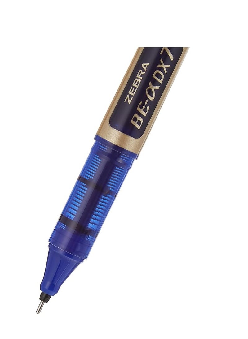 ZEBRA Zebra DX-7 Needle Point Rollerball Pen 0.7mm Tip EX-JB5 Blue (Box Of 10)  - Image 4