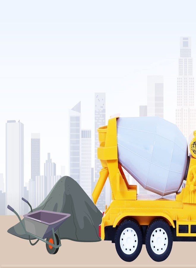 TriLok Cement Mixer Push and Go Big Size Construction Truck Vehicle Toy for Kids Friction Powered Wheel Sound and Light Effect Toy Truck for 3+ Years Old Boys Girls (Multicolor) - Image 5