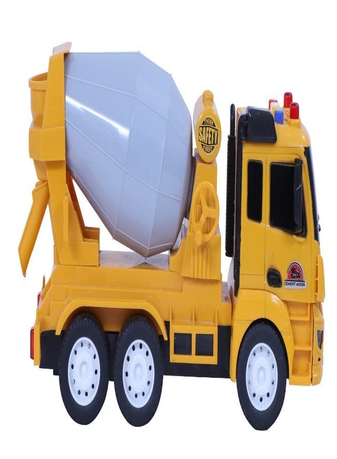TriLok Cement Mixer Push and Go Big Size Construction Truck Vehicle Toy for Kids Friction Powered Wheel Sound and Light Effect Toy Truck for 3+ Years Old Boys Girls (Multicolor) - Image 2