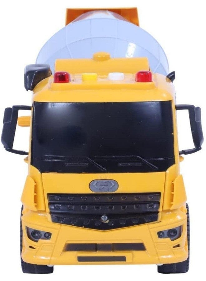 TriLok Cement Mixer Push and Go Big Size Construction Truck Vehicle Toy for Kids Friction Powered Wheel Sound and Light Effect Toy Truck for 3+ Years Old Boys Girls (Multicolor) - Image 3
