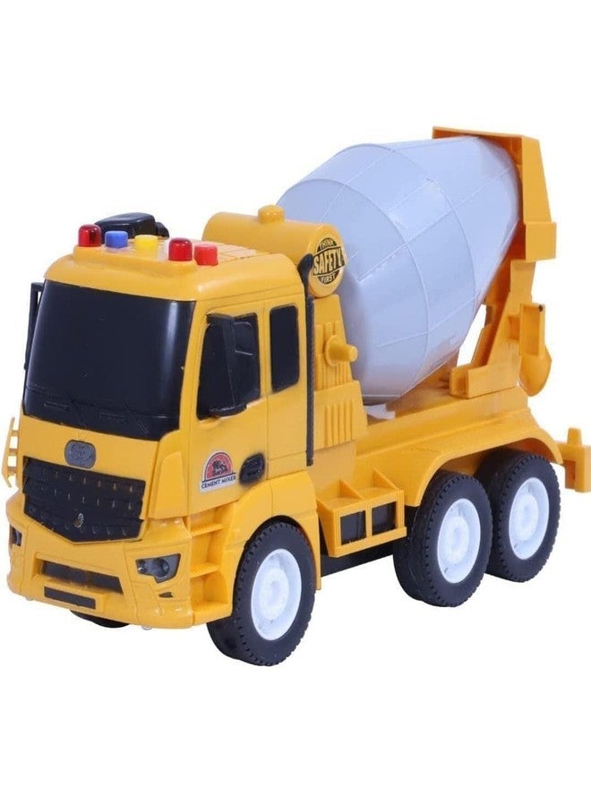TriLok Cement Mixer Push and Go Big Size Construction Truck Vehicle Toy for Kids Friction Powered Wheel Sound and Light Effect Toy Truck for 3+ Years Old Boys Girls (Multicolor) - Image 1