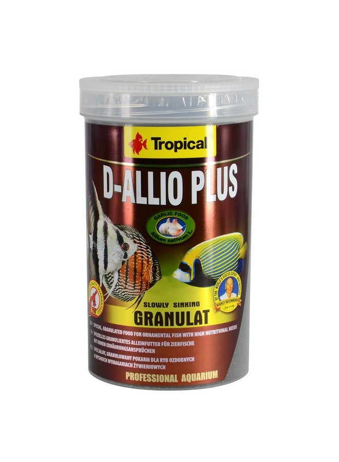 Tropical D-Allio Plus Granules Intended 30% Garlic Fish Food For Discus & Marine Fish 1000Ml-60626