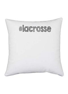 UDNAG UDNAG White Polyester Lacrosse Pillow Cover 16 Inch X 16 Inch 