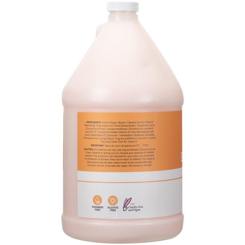 Ginger Lily Farms Club & Fitness Soothing Butter Lotion for Dry Skin, 100% Vegan & Cruelty-Free, Citrus Scent, 1 Gallon (128 fl oz) Refill - Image 3