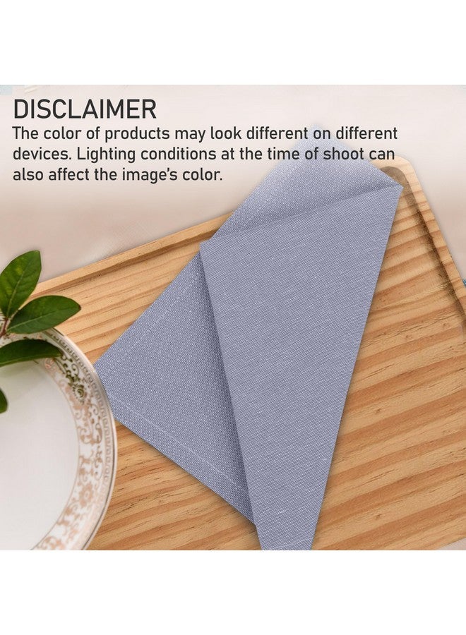Ruvanti Cloth Napkins Set of 12, 18x18 Reusable Napkins Cloth Washable, Soft & Durable Table Napkins, Poly Cotton Fabric Dinner Napkins for Parties, Christmas, Thanksgiving, Weddings - Steel - Image 3