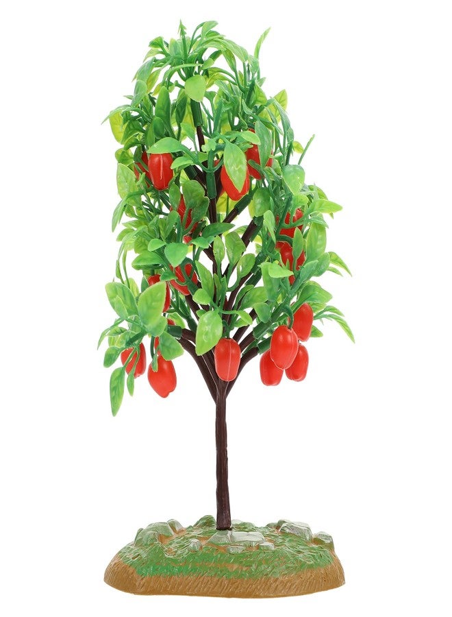 ULTNICE Simulation Apple Tree Model, 2pcs Miniature Artificial Apple Trees for Micro Landscape, Small Fruit Plant Decor, 6.1X3.5 in - Image 1