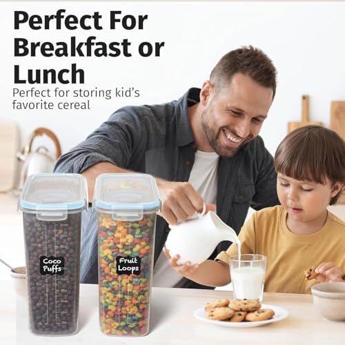 Shazo 2 Pack (6.3L / 213OZ) EXTRA Large Airtight Food Storage Cereal Containers for Bulk Food Storage BPA-Free Plastic Container, Pantry Organization and Canister for Rice, Pasta, Sugar & Flour - Image 2