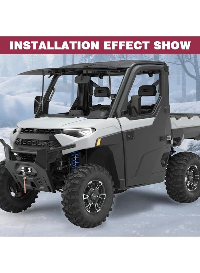 SHEJISI Ranger Side View Mirrors Door Mounted, The Spring Back Feature Allows Easy Reset After Fold, Upgraded UTV Mirrors for Full Door 2018-2024 Polaris Ranger Crew SP XP 570 1000, Polaris NorthStar - Image 2