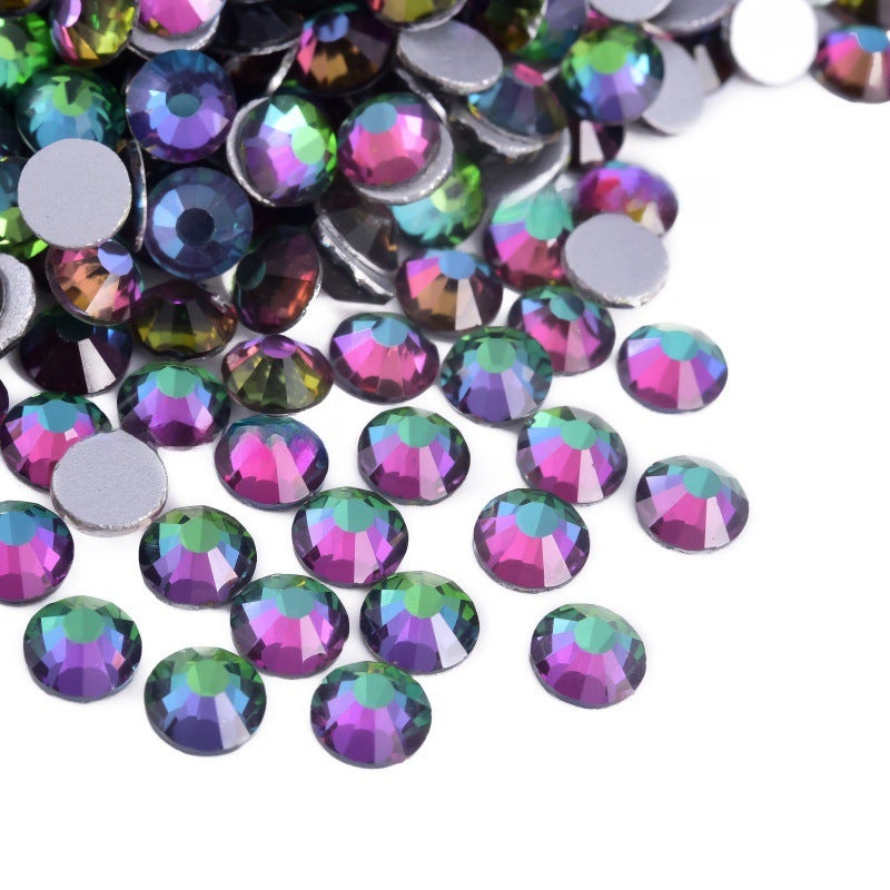 Decorative Rhinestones Flatback Crystals Accessories P77 green flame 