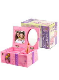 Musical Jewellery Box, Dancing Ballerina Girl Figurines Music Box, Jewel Storage Case, Fairy Music Box with Spinning Princess, Romantic Vintage Mirror Pretty Jewelry Organizer Box for Girls