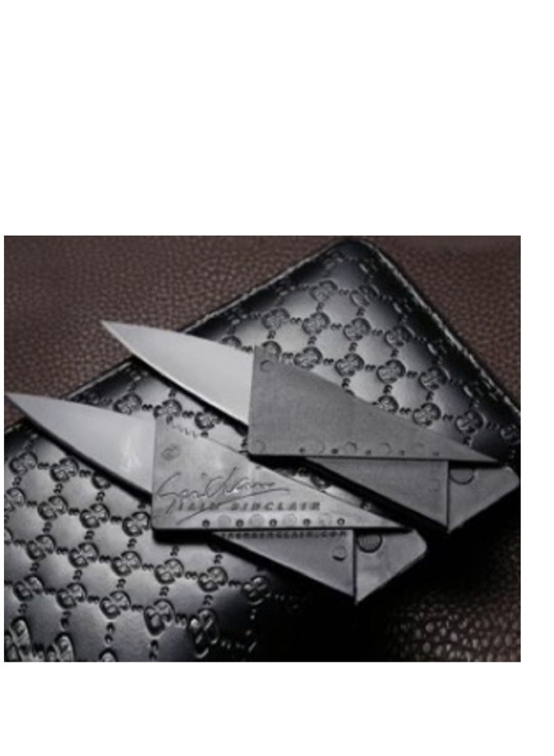 Credit Card Folding Fruit Knife Black 8.6centimeter  - Image 4