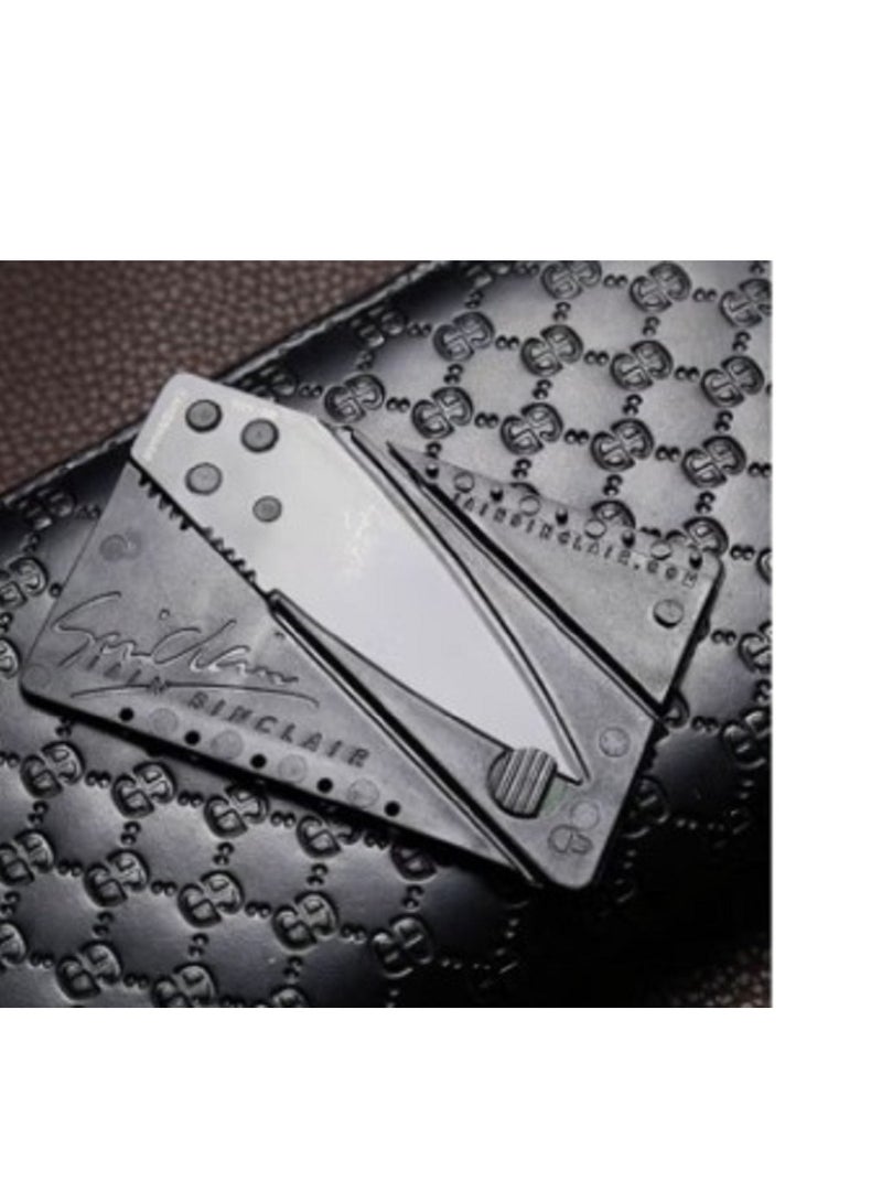 Credit Card Folding Fruit Knife Black 8.6centimeter  - Image 2