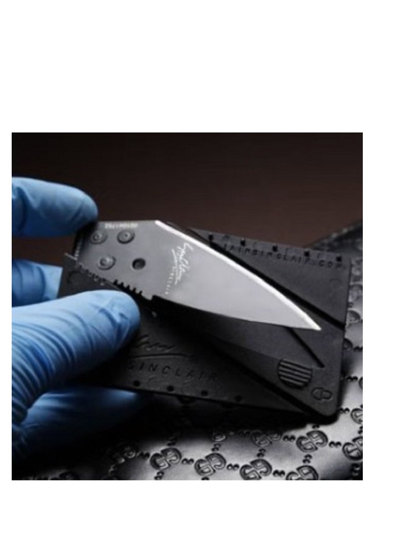 Credit Card Folding Fruit Knife Black 8.6centimeter  - Image 3