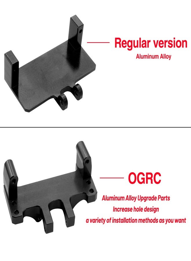 OGUNKE حامل سيرفو معدني قابل للتعديل OGRC مع فتحات لحامل توجيه سيرفو لسيارات Axial SCX24 Deadbolt / C10 / JLU Gladiator / Bronco (أسود) - Image 3