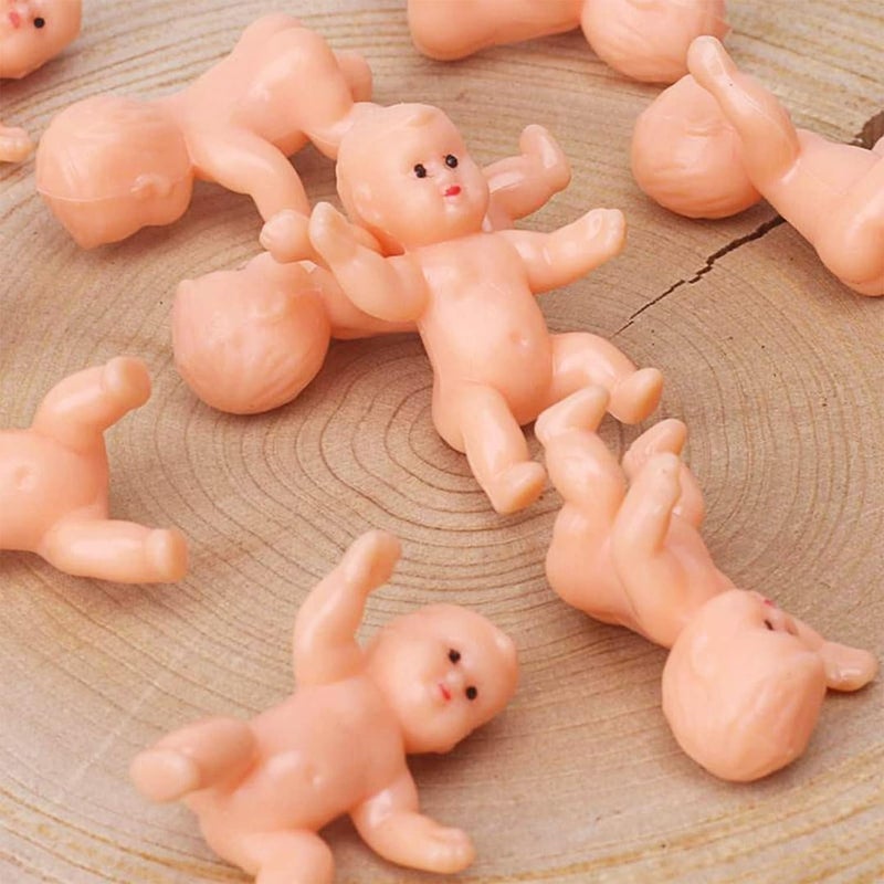 JUXINGDAZYF 1.2" King Cake Babies Mini Plastic Babies for Baby Shower Ice Cube Game Party Favor Decorations, 30Pcs(Latin) - Image 1