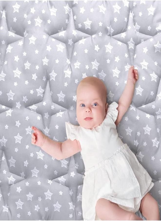Moonsea Baby Playpen Mat 50" X 50" Fit for TODALE and LIAMST Baby Playpen, One-Piece Crawling Mat Non Slip Cushioned Baby Mats for Playing 50x50 Inches, Baby Playmat Floor Mat for Babies, Toddlers  - Image 1