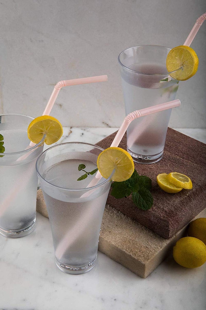 Everbuy 6 Pcs Plisner Polycarbonate Unbreakable MultiPurpose Transparent WaterJuice Glass Set 300 ML - Image 4