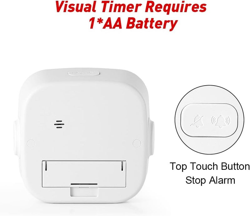 hotut 60 Minute Visual Timer for Kids,Visual Countdown Timer Clock Kids,Kids Desk Management Tools with Red Circle and Non-Ticking for Classroom,Home,Kitchen,Office - Image 3