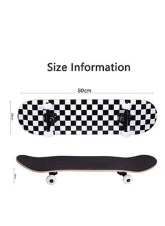 Arabest Skateboards for Beginners 80*20cm Complete Standard Skateboard for Girls and Boys, 7 Layer Maple Double Kick Concave Skateboard for Kids and Adults  - Image 2