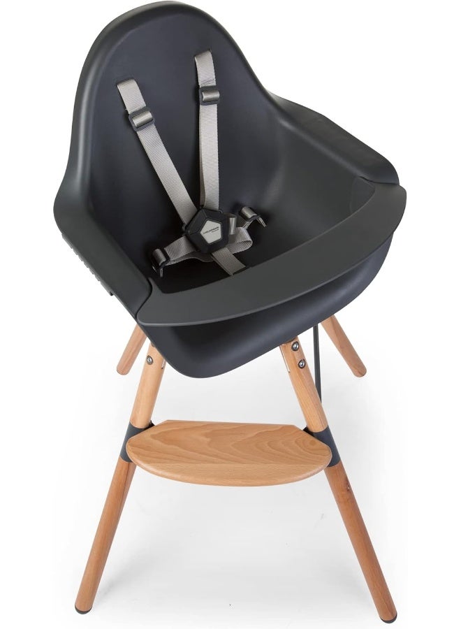 CHILDHOME USA EVOLU ONE.80Â° HIGH Chair Natural Anthracite Tray + Bumper - Image 3