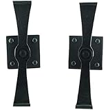 Renovators Supply Manufacturing Renovators Supply Manufacturing Renovators Supply Black Wrought Iron Shutter Dog Holders 5.8 Inches Long Decorative  - Image 1