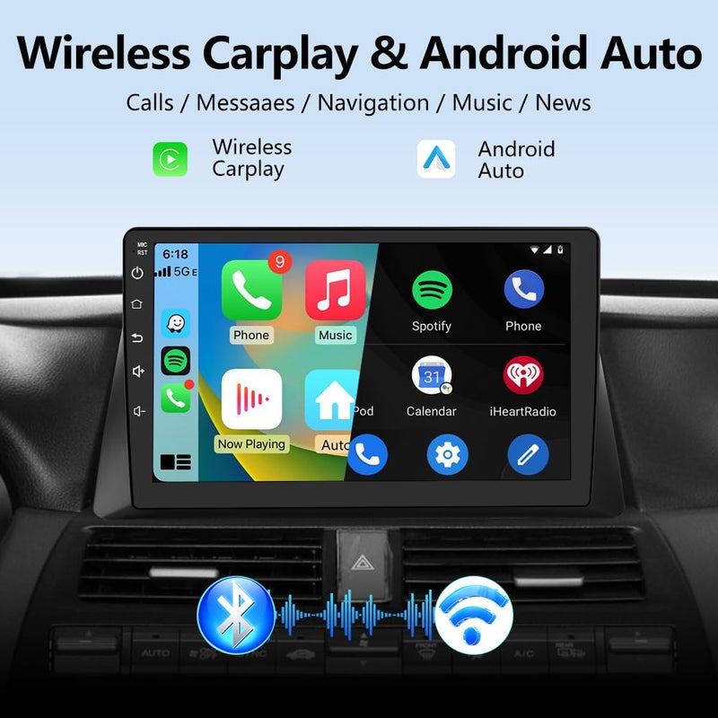 AWESAFE 8Core 64GB Car Radio Stereo for Honda Accord 2008 2009 2010 2011 2012 2013 with CarPlay Android Auto GPS SWC Bluetooth Backup Camera - Image 3