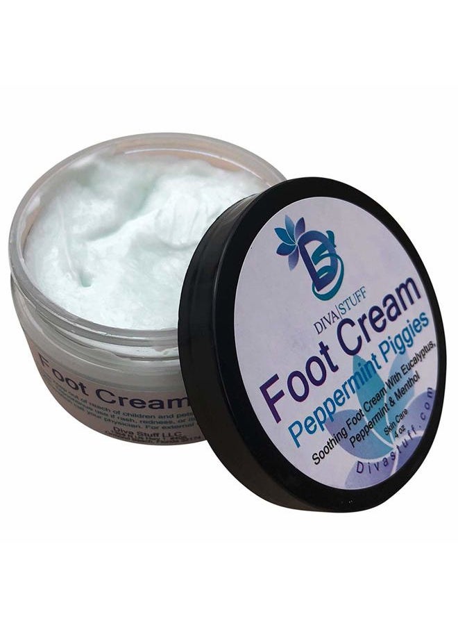 Diva Stuff - Peppermint Piggies Soothing Foot Cream w/Eucalyptus, Peppermint & Menthol - Image 1