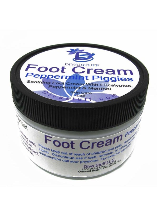 Diva Stuff - Peppermint Piggies Soothing Foot Cream w/Eucalyptus, Peppermint & Menthol - Image 1