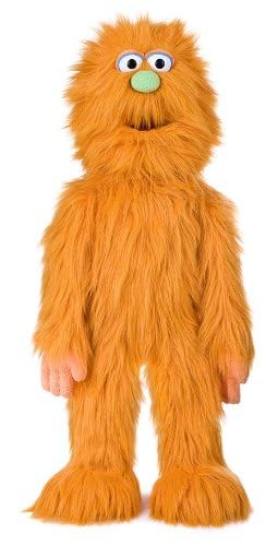 Silly Puppets دمى سيللي 30" وحش برتقالي كامل الجسم بأسلوب فنون الدمى - Image 2