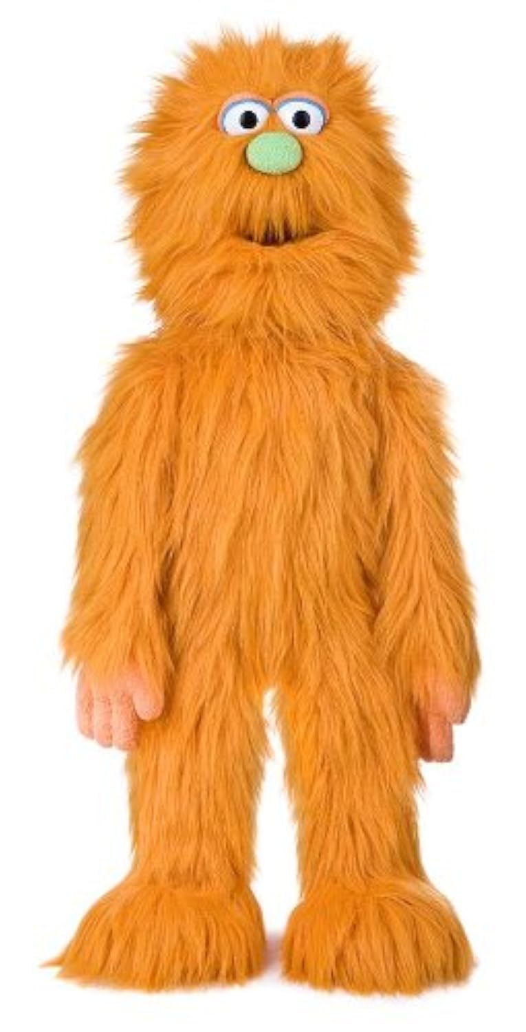 Silly Puppets دمى سيللي 30" وحش برتقالي كامل الجسم بأسلوب فنون الدمى - Image 1