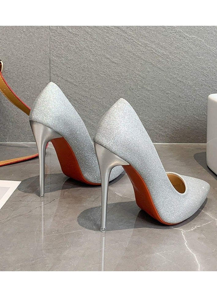 Shougu New High Heels Lacquered Leather Shallow Mouth Single Shoes with Ultra Fine Heels 12CM - Image 1