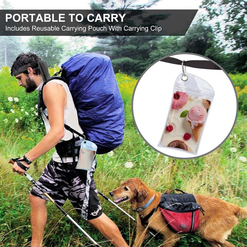 Sweet Swirl Paradise Quick Dry Microfiber Towel, Full Print, Compact with Bag & Carabiner - Image 5