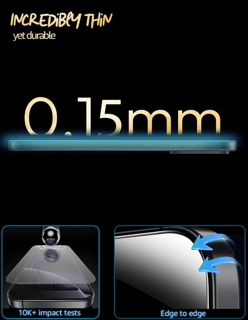 Lensarmor Compatible with OnePlus 15R Screen Protector (1 Pack) – 0.15mm Ultra-Thin Tempered Glass, Ultrasonic Fingerprint Compatible, HD Clear Display, Easy Installation Kit Included - Image 2