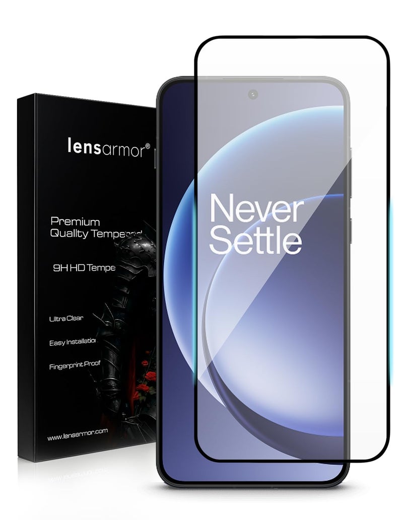 Lensarmor Compatible with OnePlus 15R Screen Protector (1 Pack) – 0.15mm Ultra-Thin Tempered Glass, Ultrasonic Fingerprint Compatible, HD Clear Display, Easy Installation Kit Included - Image 1