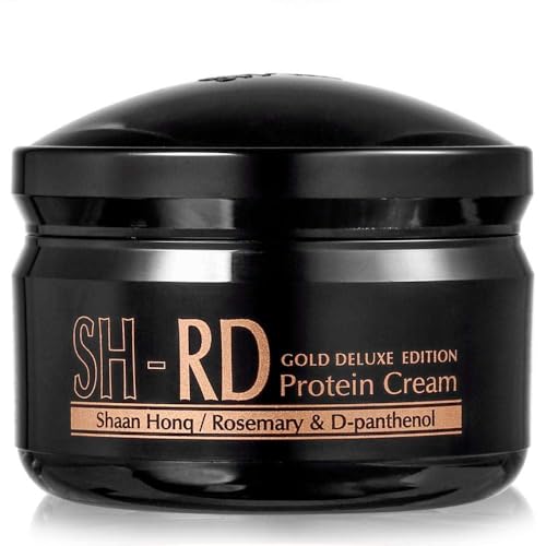 Sh Rd SH-RD Protein Cream Gold Deluxe Edition | Deep Conditioner for Dry Damaged Hair | Leave-In Hair Protein w/Rosemary & Gold Leaf | Repair Split Ends, Promote Shine - 2.71oz/80ml - Image 1