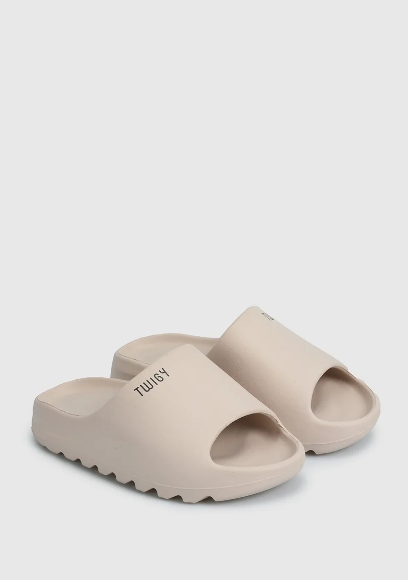 Twigy Beige Women's Beach Slippers