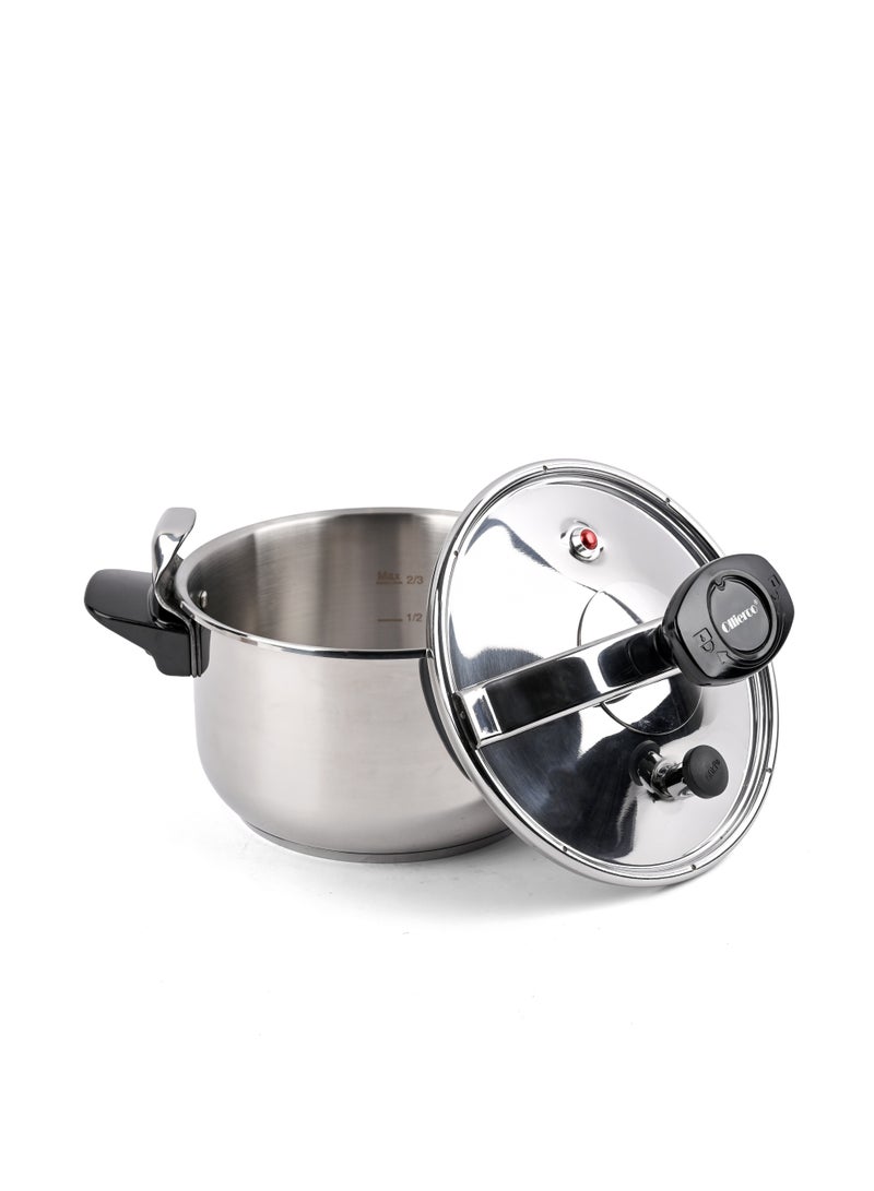 أولييرو قدر ضغط من الستانلس ستيل المقاوم للصدأ عالي الجودة للطهي الآمن والفعال سعة 5 لترات - Image 4