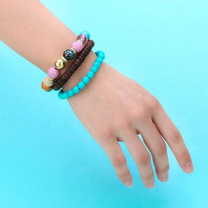 Hithop Bohemian Wood Beaded Bracelets & Bangles For Women Ethnic Tassel Elephant Multilayer Bracelet Charm Pulseiras Bijoux Candy Color Creative Gift Home Christmas Decor Clearance - Image 4